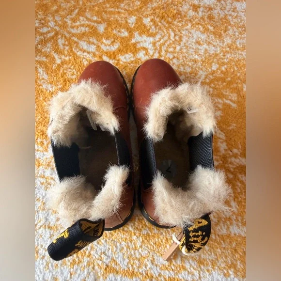 Dr. Martens Brown Fur-Lined Winter Boots - Picture 2 of 5